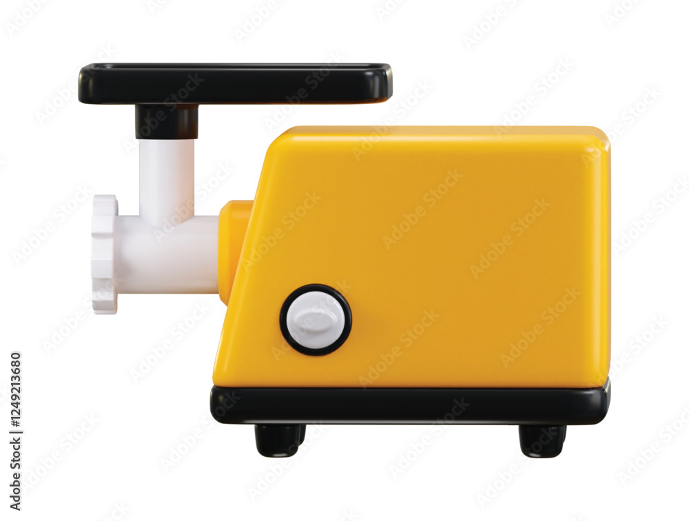 Fototapeta premium Meat grinder 3d render vector illustration