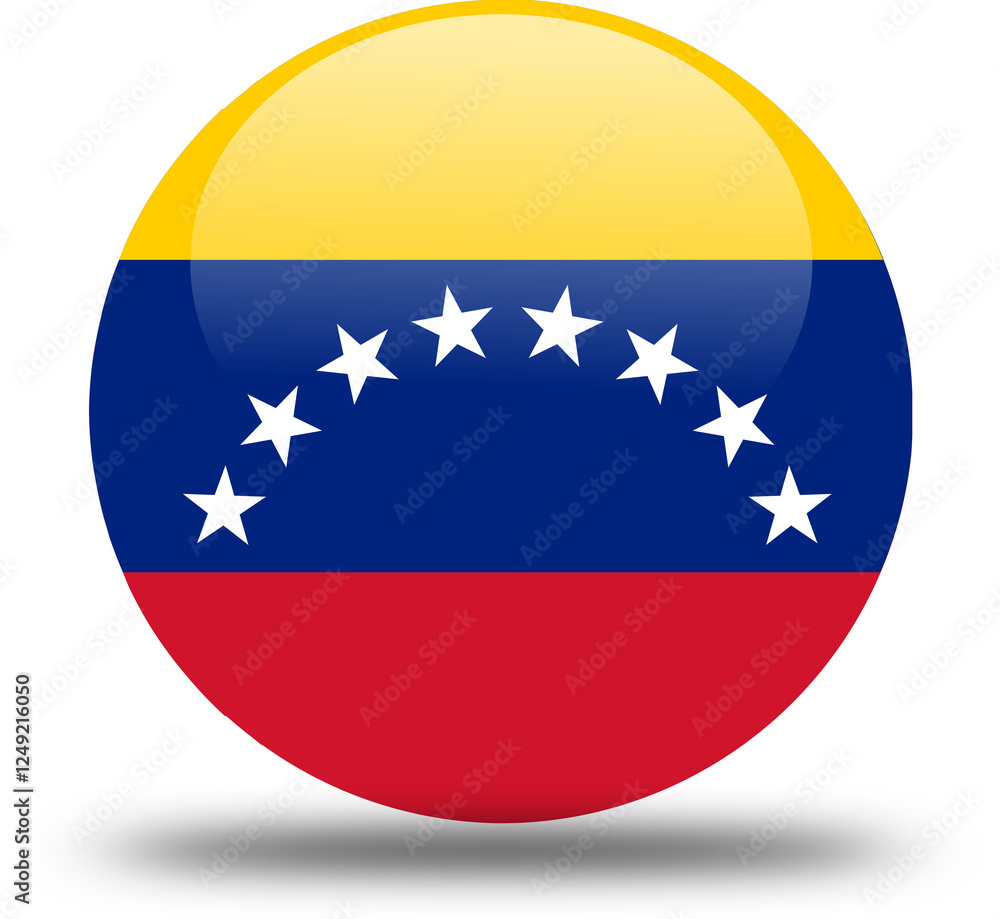 circular 3d look flag of venezuaela circular 3d look flag of venezuaela