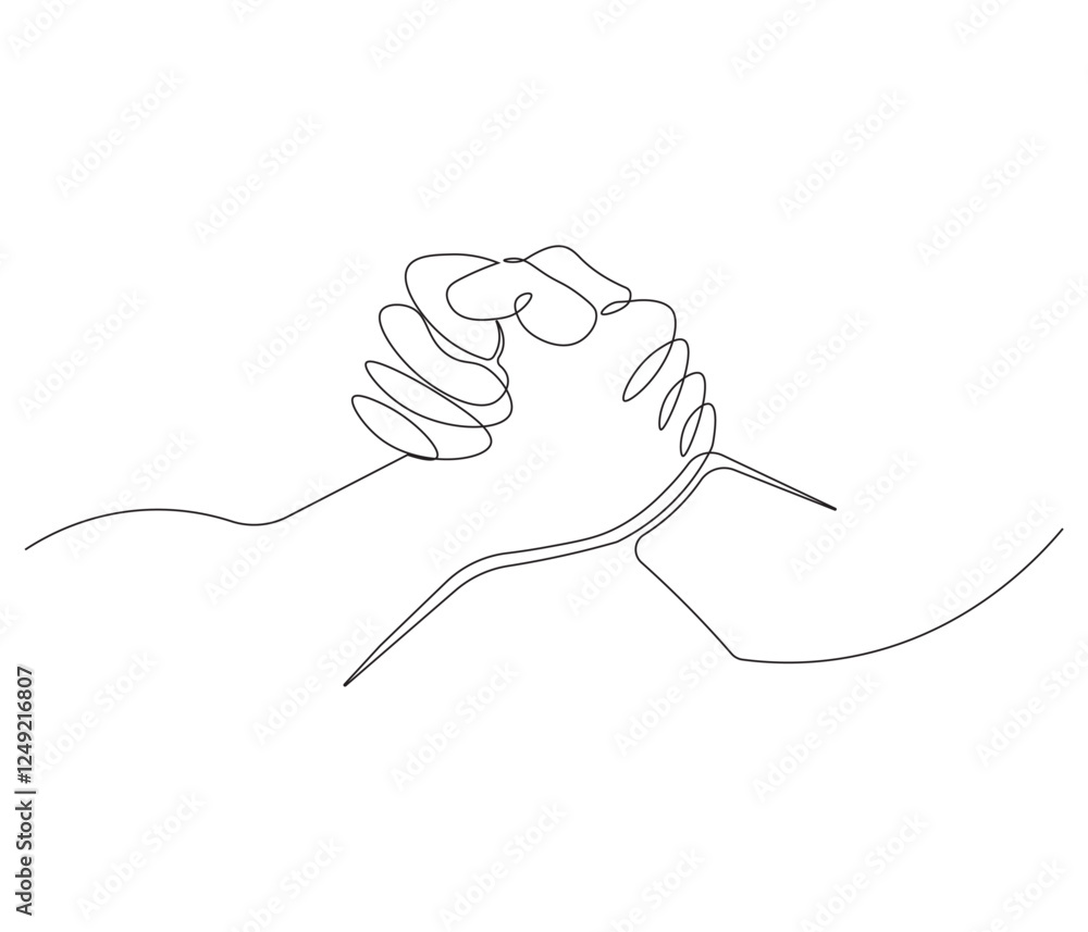Continuous one line drawing of handshake. Single line drawing illustration of two businessman. Handshake concept vector art. Doodle line illustration. Continuous one line drawing of handshake. Single line drawing illustration of two businessman. Handshake concept vector art. Doodle line illustration.