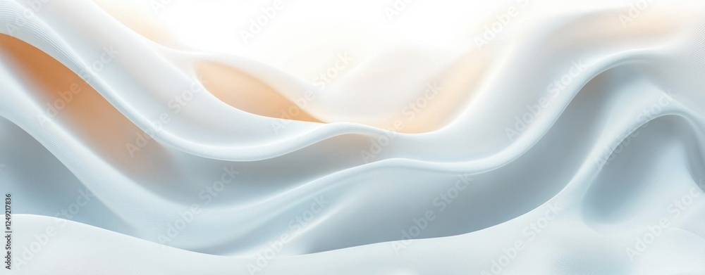 Obraz premium Abstract Minimalist White Light Composition with Smooth Curves and Gentle Gradients