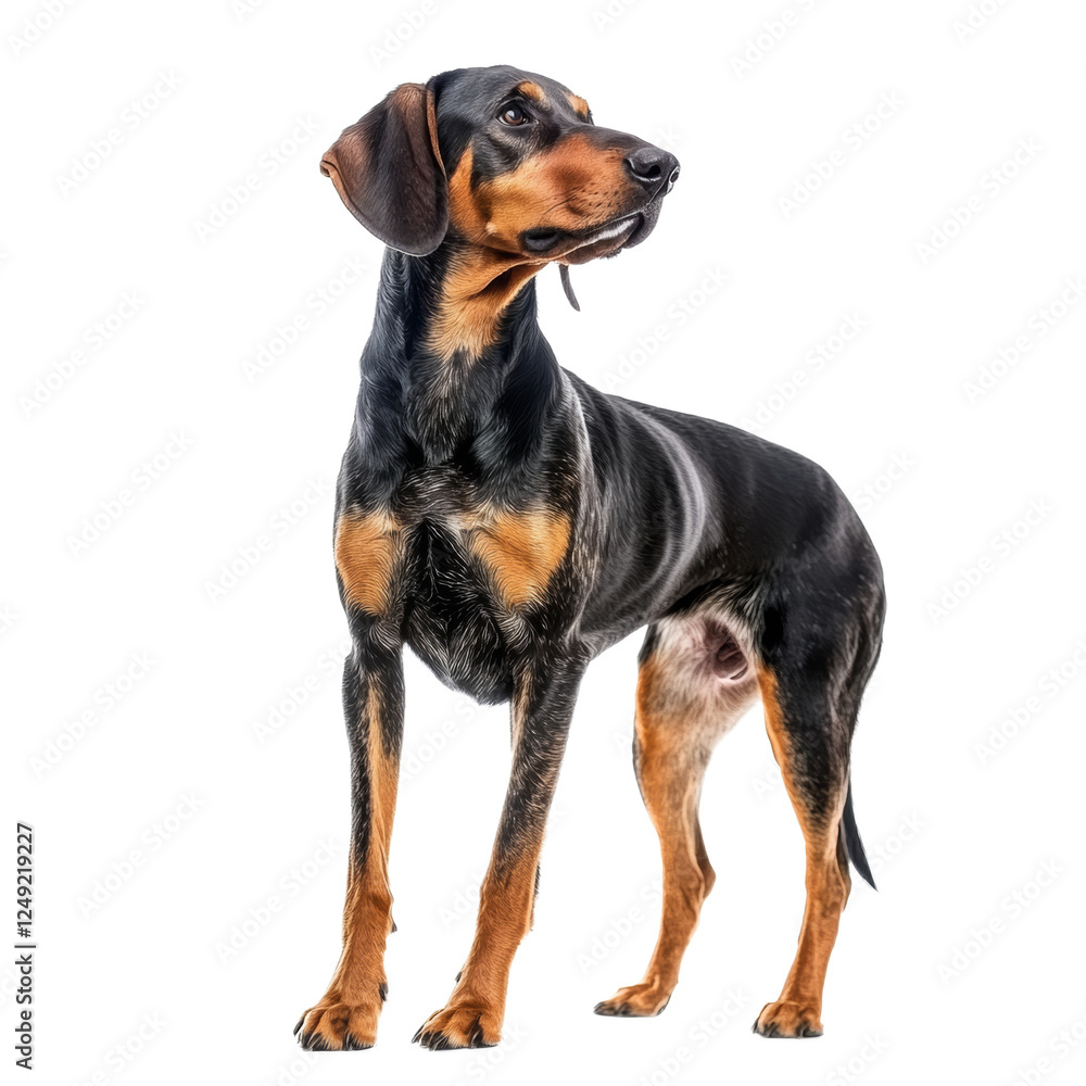 Portrait of a Serbian Tricolour Hound Dog Portrait of a Serbian Tricolour Hound Dog