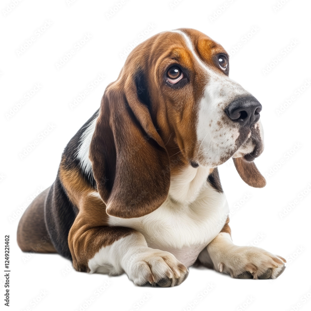 Adorable Basset Hound Dog Lying Down Adorable Basset Hound Dog Lying Down