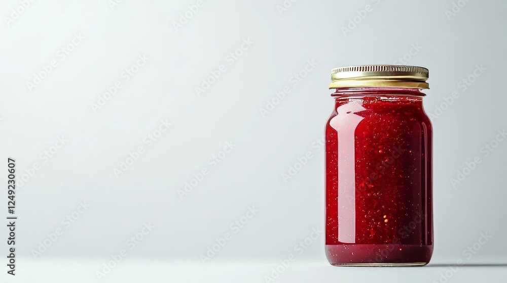 Illustration of a jar of watermelon jam on a white background Illustration of a jar of watermelon jam on a white background