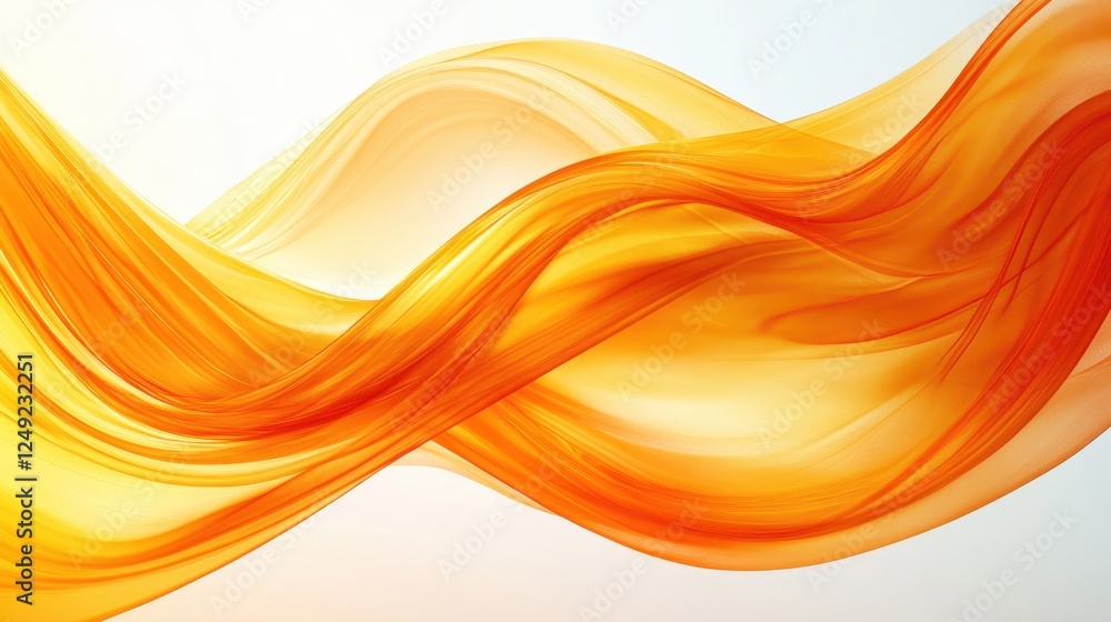 Fototapeta premium Orange fabric wave abstract background