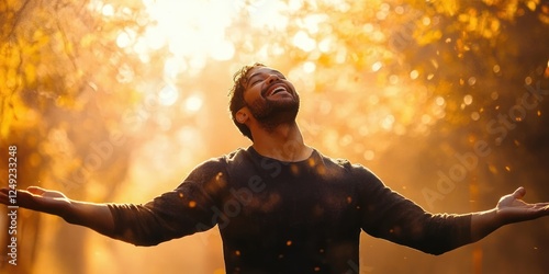 Wallpaper Mural Joyful Young African American Man in Wheelchair Embracing Freedom and Grace Torontodigital.ca