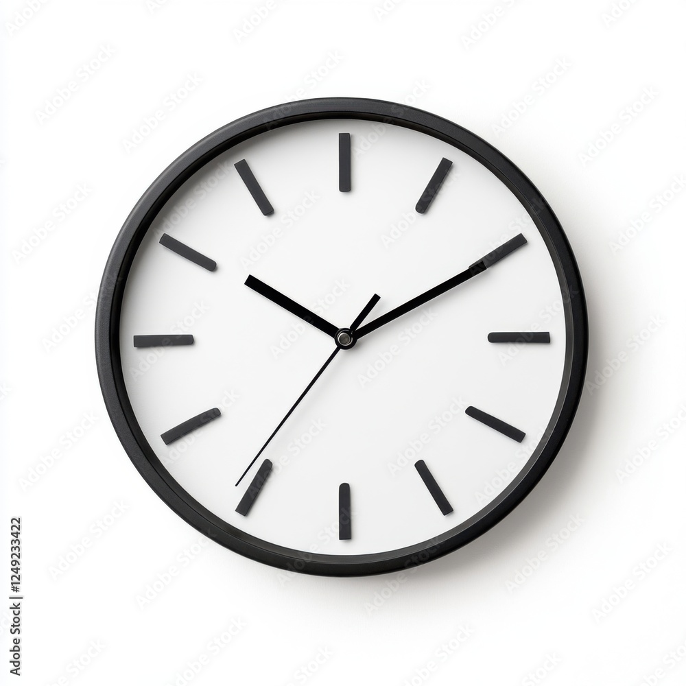 Modern Minimalist Wall Clock Displaying Time in a Simple Black and White Design with No Numbers Modern Minimalist Wall Clock Displaying Time in a Simple Black and White Design with No Numbers