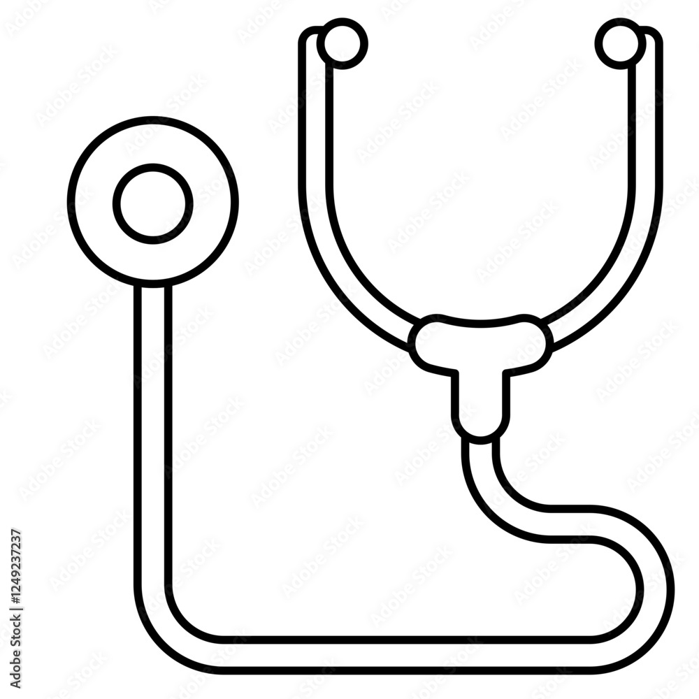 stetoscope outline icon stetoscope outline icon