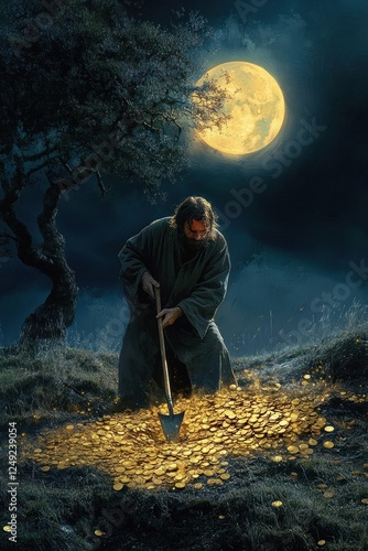 The Servant Who Buried His Talent Fearfully in a Field of Gold Coins