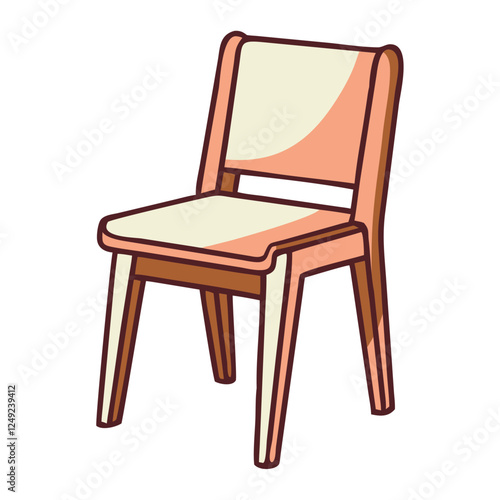 Wallpaper Mural Classic wooden chair with cushioned seat Torontodigital.ca