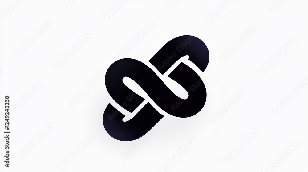 Abstract Black Infinity Symbol Design On White Background Abstract Black Infinity Symbol Design On White Background