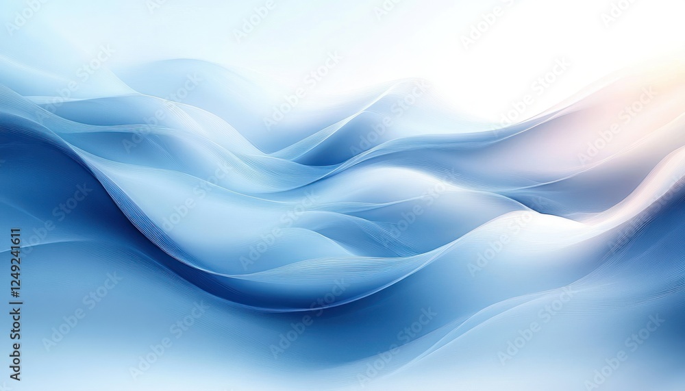 Serene Abstract Blue Waves Background Design Serene Abstract Blue Waves Background Design
