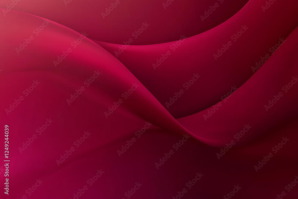 Elegant abstract design featuring flowing curves in rich red hues, creating a sense of depth and motion. Ideal for use in creative projects, modern designs, or as a decorative digital background.