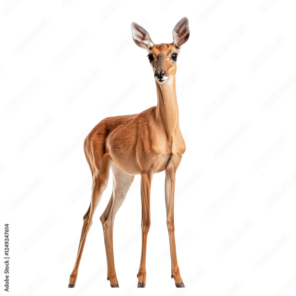 Red Hartebeest Antelope Isolated on White Background Red Hartebeest Antelope Isolated on White Background