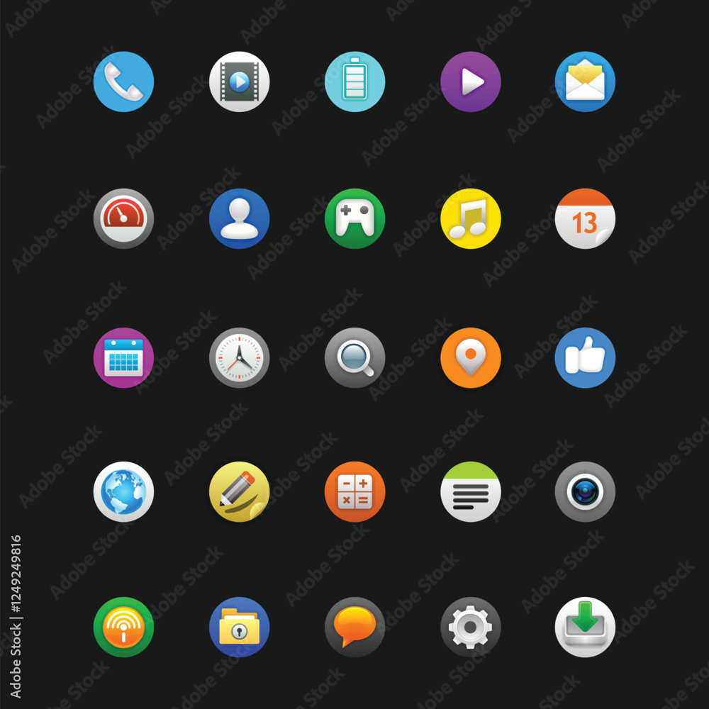 icons design set. icons design set.