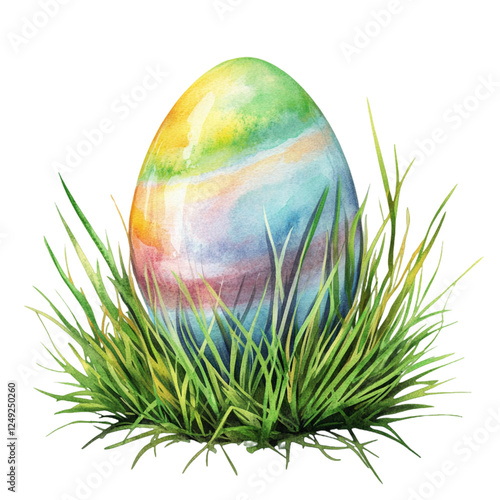easter eggs in grass