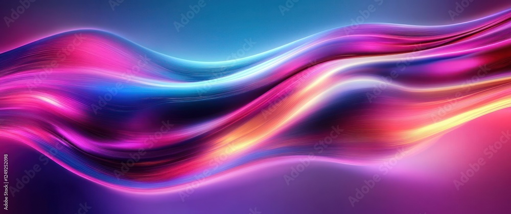 Vibrant Abstract Fluid Background with Neon Lights in Modern Art Style Vibrant Abstract Fluid Background with Neon Lights in Modern Art Style