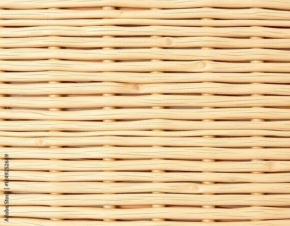 High-Resolution Close-Up of Natural Beige Wicker Weave Texture with Intricate Patterns in a Horizontal Design High-Resolution Close-Up of Natural Beige Wicker Weave Texture with Intricate Patterns in a Horizontal Design
