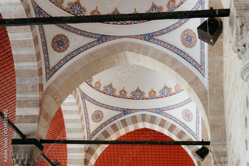 Inside a Mosque in Istanbul, Turkey.