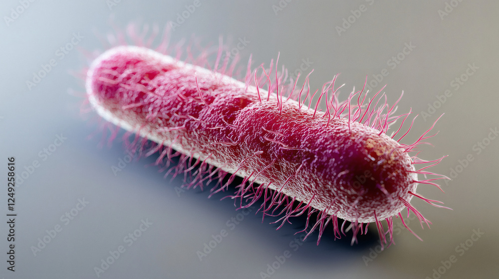 Close up view of pink and white cell structure under microscope with detailed features Close up view of pink and white cell structure under microscope with detailed features
