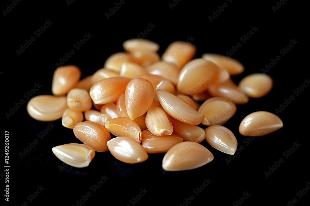 Closed-up of handful Garlic on the black background. Closed-up of handful Garlic on the black background.