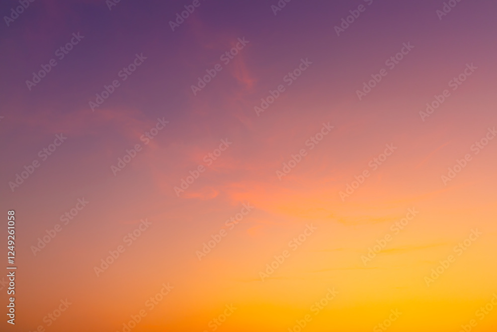 Fototapeta premium Morning orange sky and clouds background,Sunset sky for background or sunrise sky and cloud at morning.
