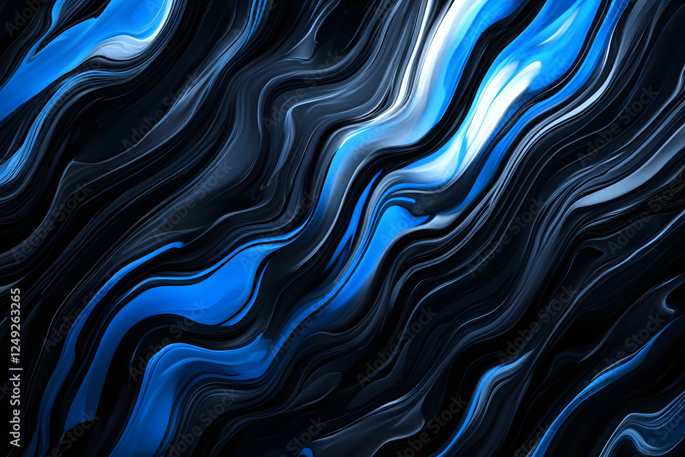 Black and Blue liquid ink background, abstract blue fluid backdrop Black and Blue liquid ink background, abstract blue fluid backdrop