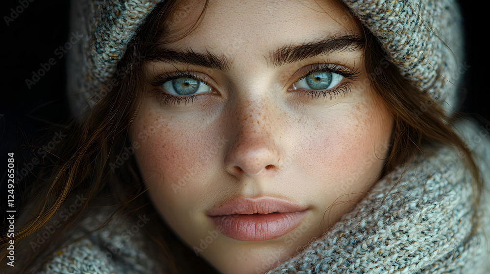 Captivating Gaze of a Beautiful Latvian Woman Captivating Gaze of a Beautiful Latvian Woman