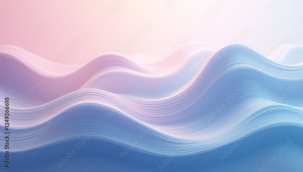 Fototapeta premium blue pink abstract wavy gradient background