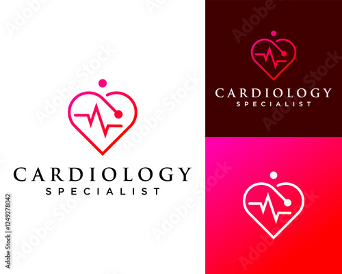 Logo design about a cardiology specialist.