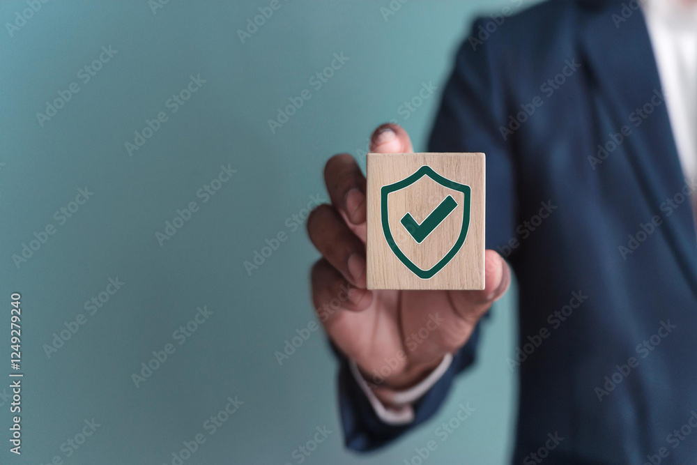 Safety quality management concept. identity proofing for security protection system Safety quality management concept. identity proofing for security protection system