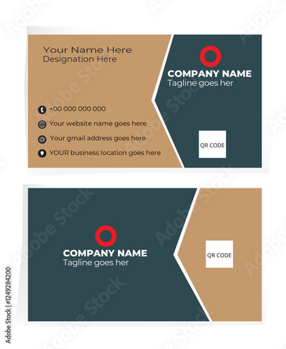 vector business card template. Double-sided creative business card template

