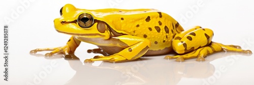 Horizontal Submersion of Xenopus laevis, a Fascinating Aquatic Reptile Swimming in the Wild photo