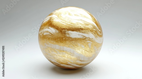 Golden sphere, abstract design, studio shot, possible for use in astronomy or science illustration photo