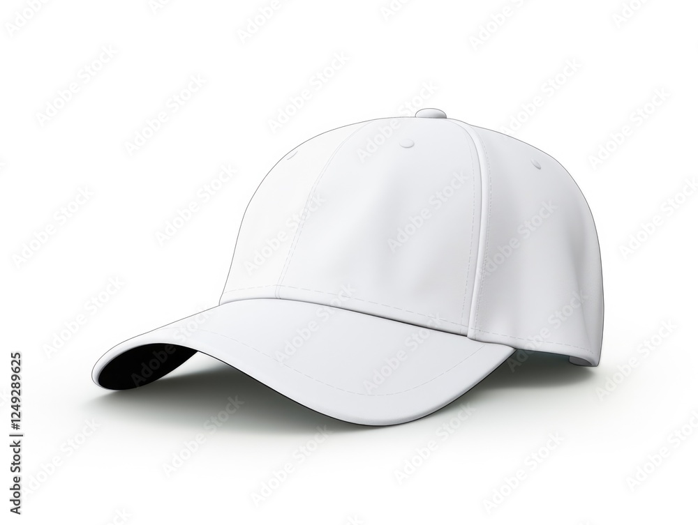 Fototapeta premium Isolated Baseball Cap: White Background for Sport or Fashion Design. Blank Cap Template and Object