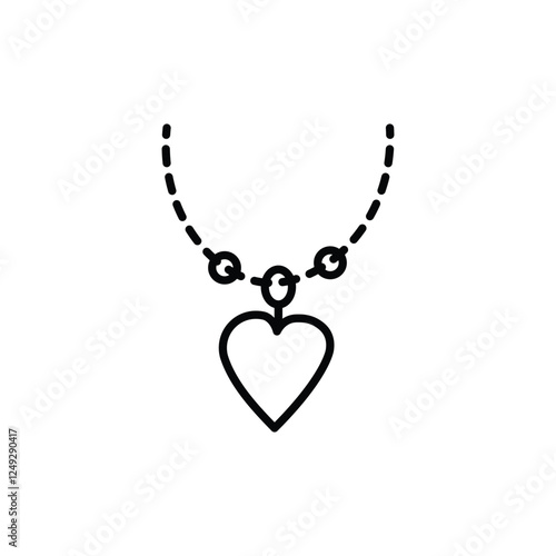 Necklace icon isolated on white background. Vector illustration.