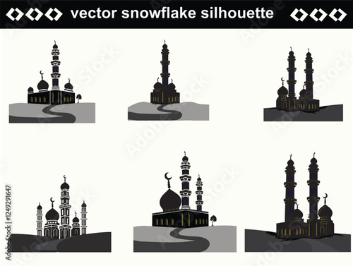 Simple Mosque Silhouette Design
