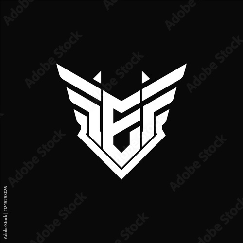 Letter E wing logo