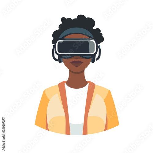 Businesswoman immersed in a virtual reality experience. Virtual Training, Digital Strategy, Tech Savvy, Innovative Learning, Immersive Technology, Professional Development, Futuristic Business