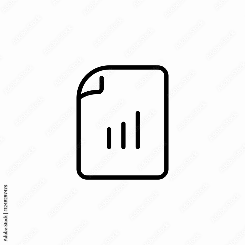 document page analytics icon sign vector document page analytics icon sign vector
