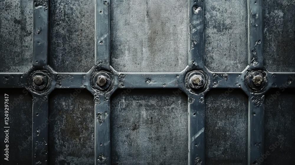 Textured Metal Surface with Rivets and Scratches for Background Textured Metal Surface with Rivets and Scratches for Background