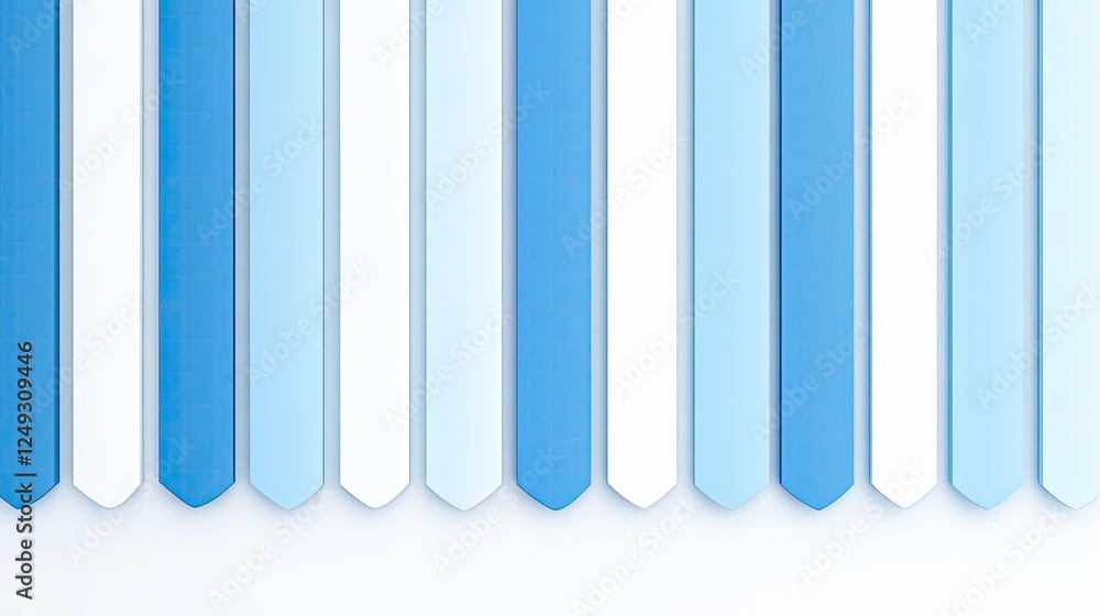 Abstract arrangement of blue and white vertical strips creating a modern design aesthetic Abstract arrangement of blue and white vertical strips creating a modern design aesthetic