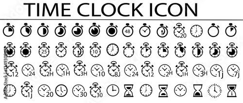 various kinds of clock illustrations for design