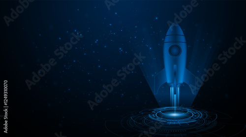 Launching a rocket into space. Ideas for starting a startup business. The growth or success of the company. Development of digital technology projects	