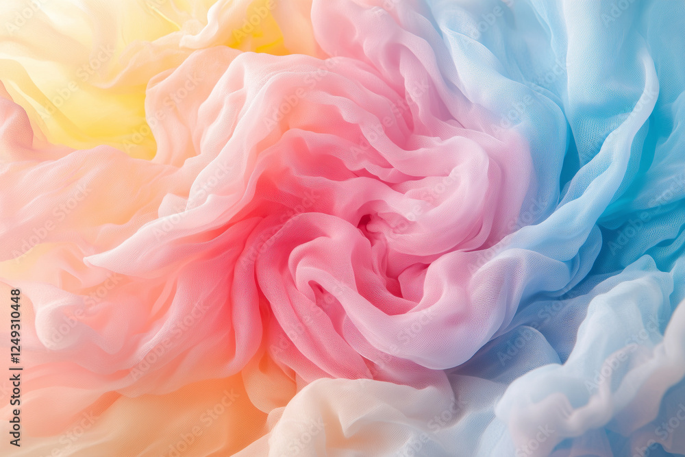Fototapeta premium A vibrant swirl of pastel colors blending seamlessly into each other, with soft textures and fluid movement