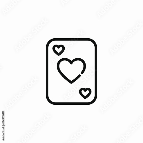 card heart icon sign vector