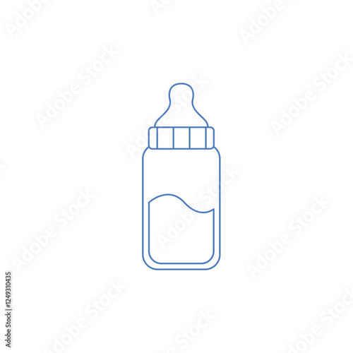 outline cute icon baby shower illustration	
