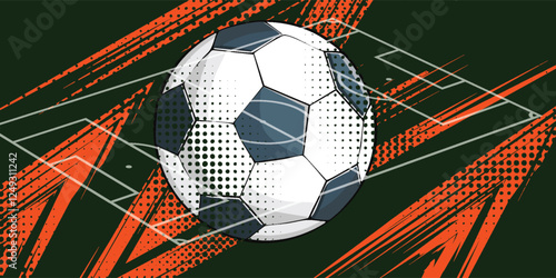 Football ,tournament, Soccer, cup, Design Background Template, Vector Illustration