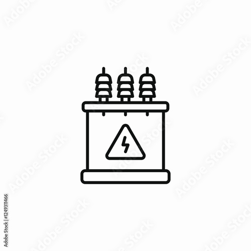 electric transformers icon sign vector