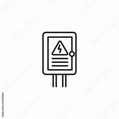 electricity box icon sign vector