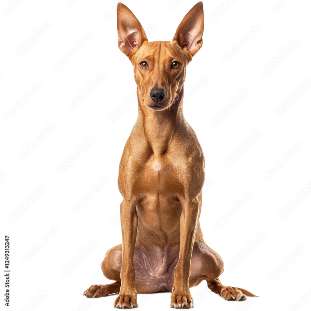 Portrait of a Cirneco dell'Etna Dog Sitting Portrait of a Cirneco dell'Etna Dog Sitting